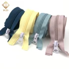 China Zipper China Supplier 3# Zip Open End 2 Way Nylon Zipper For Sportswear