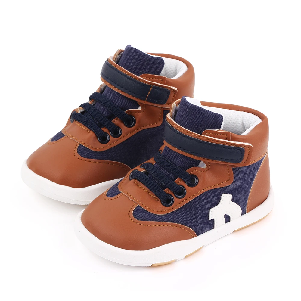 High quality baby sneakers rubber sole non-slip baby shoes newborn toddler shoes, Brown/dark blue
High quality baby sneakers rubber sole non-slip baby shoes newborn toddler shoes, Brown/dark blue
