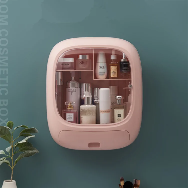 Plastic Makeup Storage Box Organizer Wall Mounted Cosmetic Organizer Makeup Case, Pink or grey
Plastic Makeup Storage Box Organizer Wall Mounted Cosmetic Organizer Makeup Case, Pink or grey