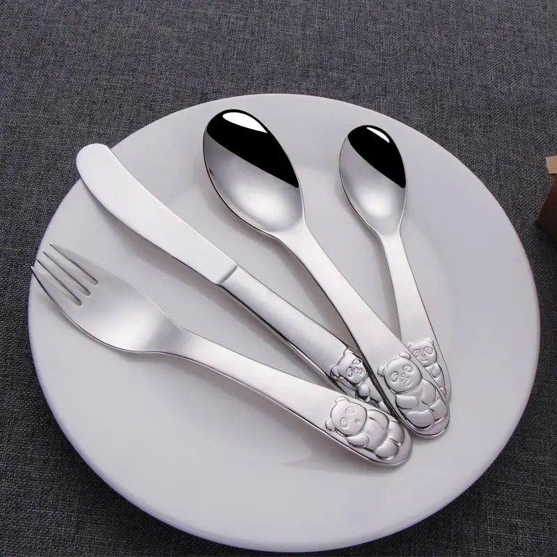 Cartoon Image On Handle Creative Lovely Panda Shape 304 Stainless Steel Kids Cutlery Set for Children Mirror Polish Kids
Cartoon Image On Handle Creative Lovely Panda Shape 304 Stainless Steel Kids Cutlery Set for Children Mirror Polish Kids