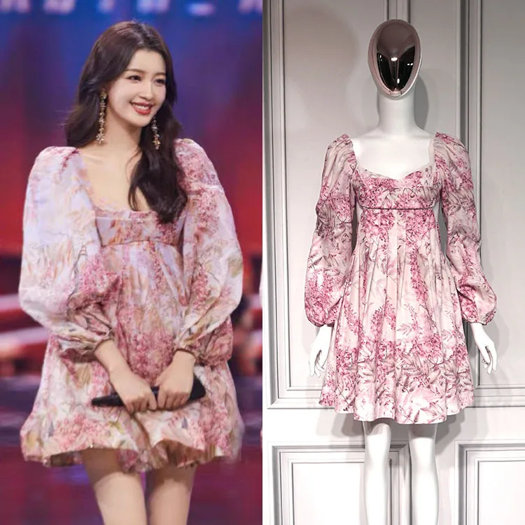 Spring and autumn dress small one word shoulder flower summer Korean version 2021 gentle temperament skirt,sweet girl's dress, Picture color
Spring and autumn dress small one word shoulder flower summer Korean version 2021 gentle temperament skirt,sweet girl's dress, Picture color