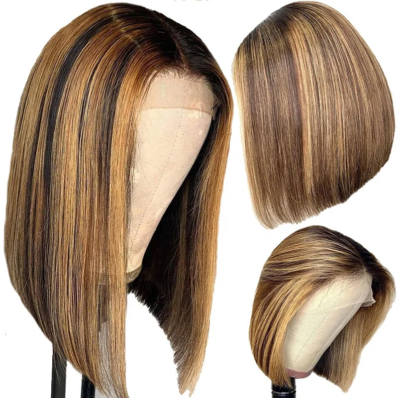 Highlight Short Bob Wigs Transparent Lace Front Wigs For Black Women Raw Brazilian Ombre Brown HD Lace Frontal Human Hair Wigs
Highlight Short Bob Wigs Transparent Lace Front Wigs For Black Women Raw Brazilian Ombre Brown HD Lace Frontal Human Hair Wigs