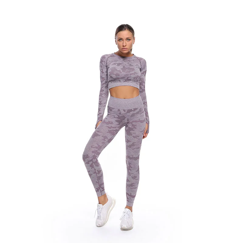 Wholesale seamless yoga clothing suit High stretch knitted hollow quick-drying long-sleeved fitness yoga bra and long pants
Wholesale seamless yoga clothing suit High stretch knitted hollow quick-drying long-sleeved fitness yoga bra and long pants