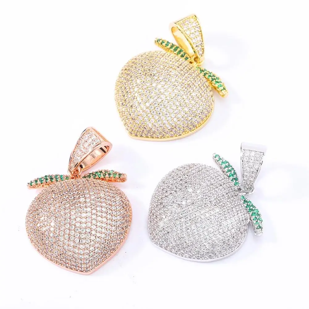 Cubic Zircon Hip-Hop Jewelry with Iced Fruit Hanging gold silver Necklace men women pendant necklace, Gold/silver/rose gold
Cubic Zircon Hip-Hop Jewelry with Iced Fruit Hanging gold silver Necklace men women pendant necklace, Gold/silver/rose gold