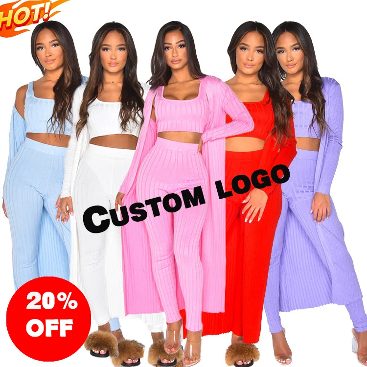Fall 2021 Women Clothes Casual 3 Three Piece Set Cardigans Ladies Trendy Sexy Crop Top Rib Knit Long Sleeve Suit
Fall 2021 Women Clothes Casual 3 Three Piece Set Cardigans Ladies Trendy Sexy Crop Top Rib Knit Long Sleeve Suit