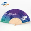 customized wooden hand held fan for events