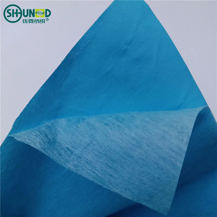 High Quality Fabric Chemical Bond Non Woven rolls with Pet Film Laminating for Hospital Disposable Medical Bed Sheets