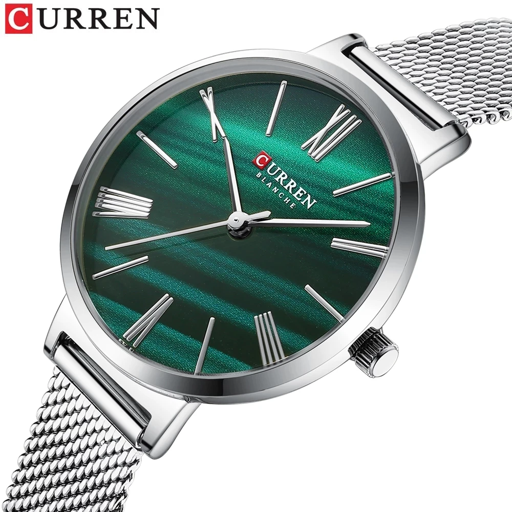 CURREN 9076 Brand Green Wrist Watches with Stainless Steel Simple Quartz watch for woman
CURREN 9076 Brand Green Wrist Watches with Stainless Steel Simple Quartz watch for woman