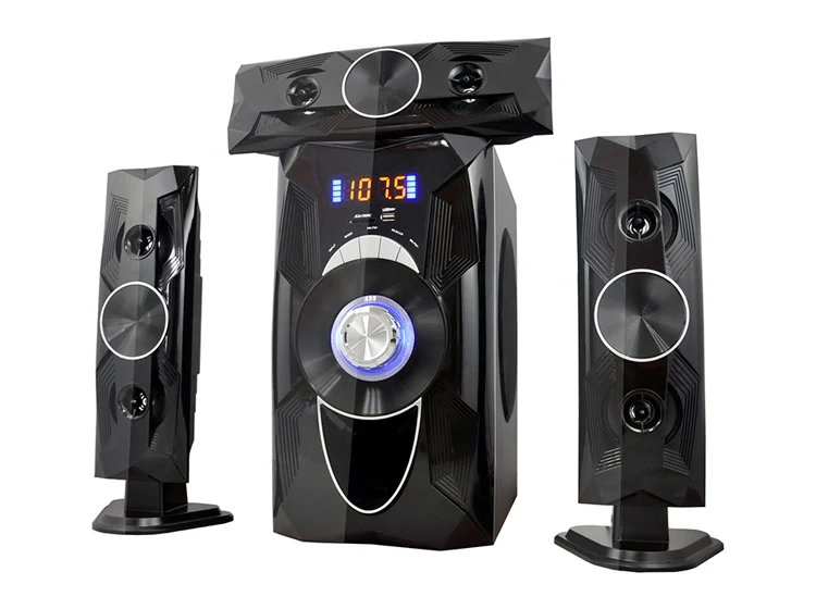 heavy bass bluetooth speaker 3.1 hi-fi speaker with FM radio/USB/SD/Remote control/ LED display - ANKUX.COM