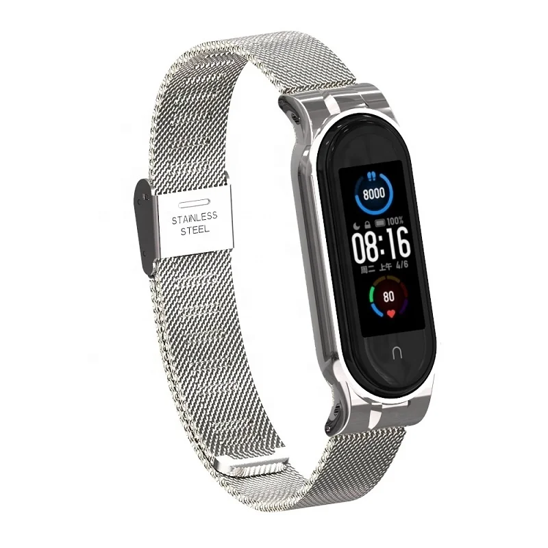 Wholesale Luxury Mesh Stainless Steel Wrist Strap For Xiaomi Mi Band 5 Metal Strap, 30 colors
Wholesale Luxury Mesh Stainless Steel Wrist Strap For Xiaomi Mi Band 5 Metal Strap, 30 colors