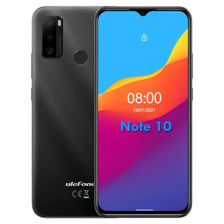 

2021 Unlocked Ulefone Note 10 2GB 32GB celulares 4G Triple Bcak Cameras 5500mAh Face ID 6.52 inch Android 11 Mobile Phone