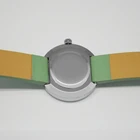 Mexda brand promotion design silver alloy case green silicone bracelet japan quartz movement women wrist watch