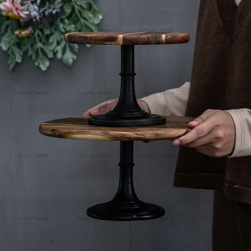 DIA 25.5cm x H 15cm Factory Wholesale Dessert Tray Bread Plate Acacia Wood Cake Stand for Wedding Party Birthday
DIA 25.5cm x H 15cm Factory Wholesale Dessert Tray Bread Plate Acacia Wood Cake Stand for Wedding Party Birthday