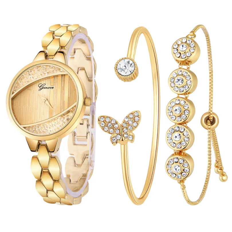 Luxury Brand Quartz Watch 3pcs/set Luxury Fashion Bracelet Bangle Wrist Watches Women Ladies Watch and Bracelet Set, Glod,silver,rose gold 
Luxury Brand Quartz Watch 3pcs/set Luxury Fashion Bracelet Bangle Wrist Watches Women Ladies Watch and Bracelet Set, Glod,silver,rose gold