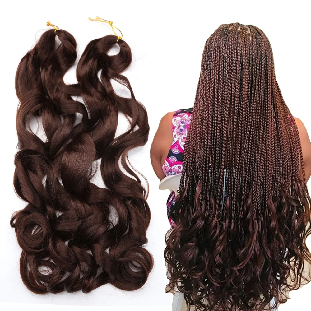 

Synthetic Deep Wave Kinky Twist Yaki Pony Curly Crochet Wavy Bulk Braiding Hair Expression French Curls Hair, Per color and 2 color more than 15 colors available