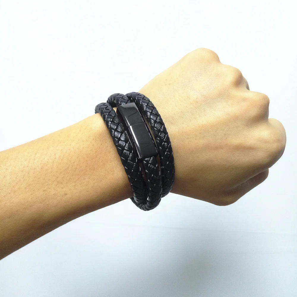 Portable Leather Bracelet USB Charging Cable Data Cord Charger Sync For iPhone, Black, brown
Portable Leather Bracelet USB Charging Cable Data Cord Charger Sync For iPhone, Black, brown