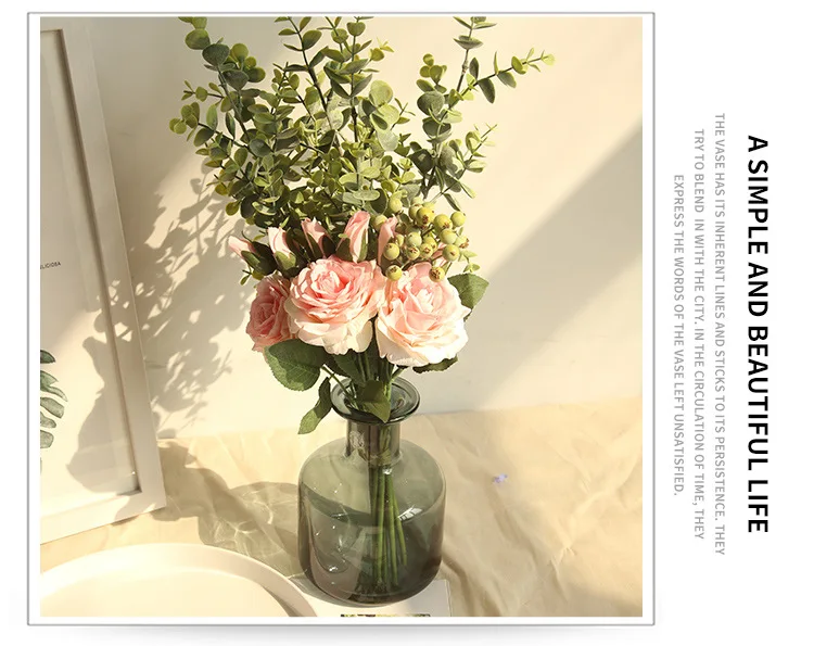 gift wholesale artificial flower rose bouquet for wedding