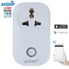 ACCKIP Wifi Smart Home India Plug Extend Socket with CE ROHS