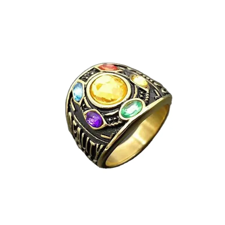 2021 Fashion Hot style Retro Avengers Thanos Men's Ring stainless steel diamond costume jewelry
2021 Fashion Hot style Retro Avengers Thanos Men's Ring stainless steel diamond costume jewelry