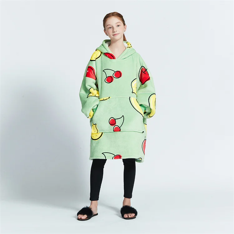 LvCong New fashion flannel kids hoodie blanket comfy wearable fleece loose thick pocket warm blanket
LvCong New fashion flannel kids hoodie blanket comfy wearable fleece loose thick pocket warm blanket