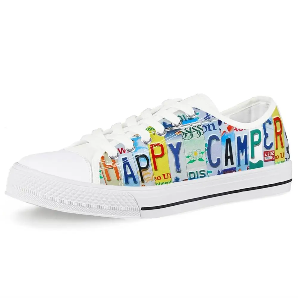 Custom Letter Stitching HAPPY CAMPER Printing Low Top Shoes Espadrille Canvas Shoes Men, Black white
Custom Letter Stitching HAPPY CAMPER Printing Low Top Shoes Espadrille Canvas Shoes Men, Black white