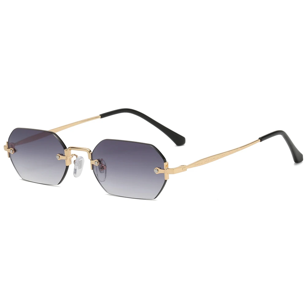 Vintage women rimless polygon rectangular glasses for men gold metal sunglasses trendy
Vintage women rimless polygon rectangular glasses for men gold metal sunglasses trendy