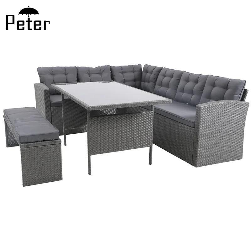 luxury rattan corner sofa