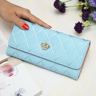 Lingge crown decor female wallets leather woman lady purse wallet, Blue, pink, black,sky blue, purple,golden, hot pink
Lingge crown decor female wallets leather woman lady purse wallet, Blue, pink, black,sky blue, purple,golden, hot pink