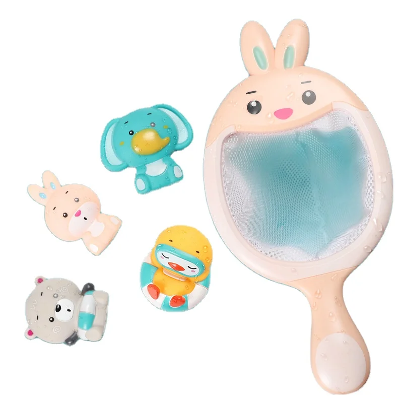 1set cute animal water tools Baby bath toy lion spray net fishing giraffe children animal pinch music floating water, White 
1set cute animal water tools Baby bath toy lion spray net fishing giraffe children animal pinch music floating water, White