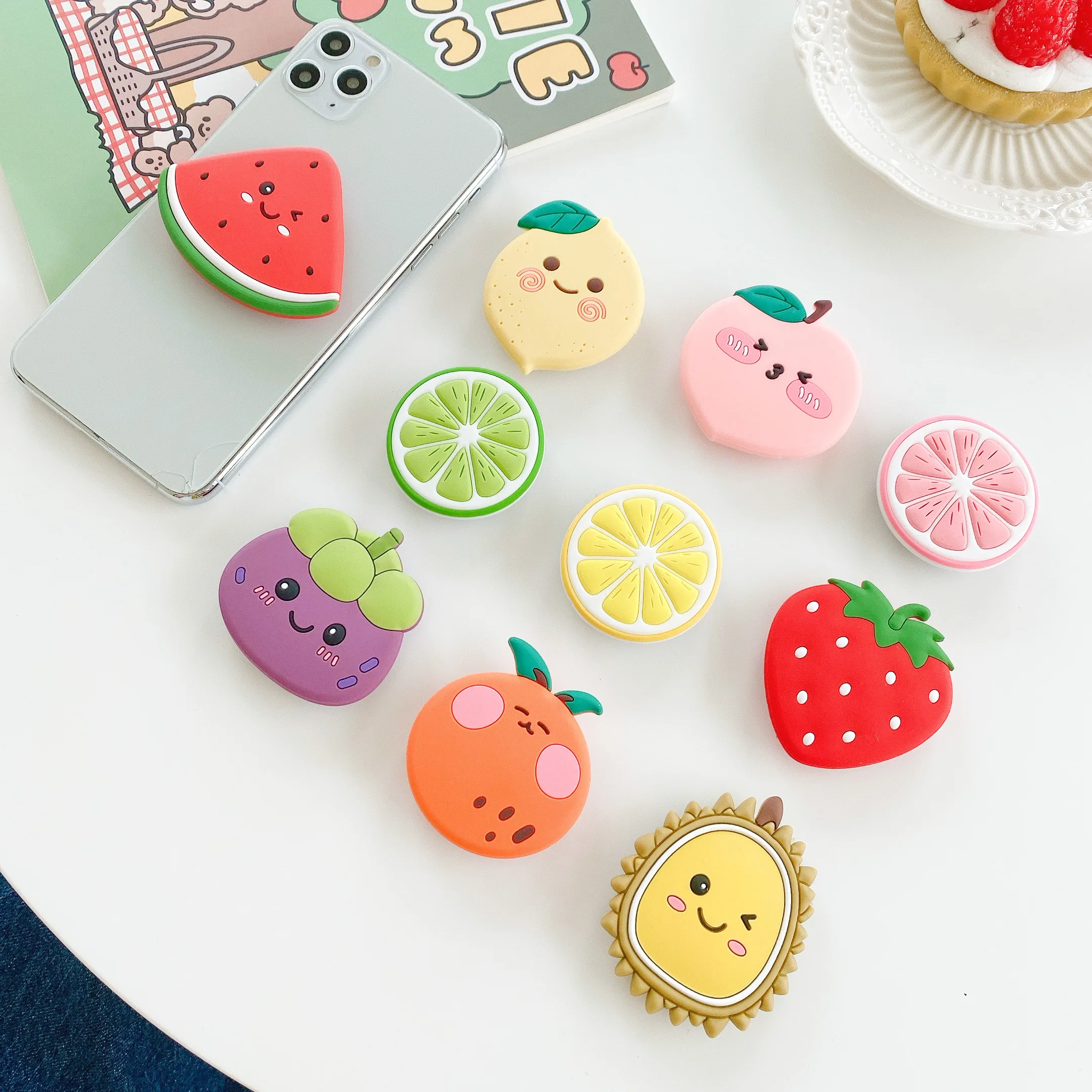 For iphone Samsung Huawei Xiaomi Redmi Universal Cartoon Cute Fruit Silicone Finger Grip Ring Stand Holder Bracket For TABLET, As picture
For iphone Samsung Huawei Xiaomi Redmi Universal Cartoon Cute Fruit Silicone Finger Grip Ring Stand Holder Bracket For TABLET, As picture