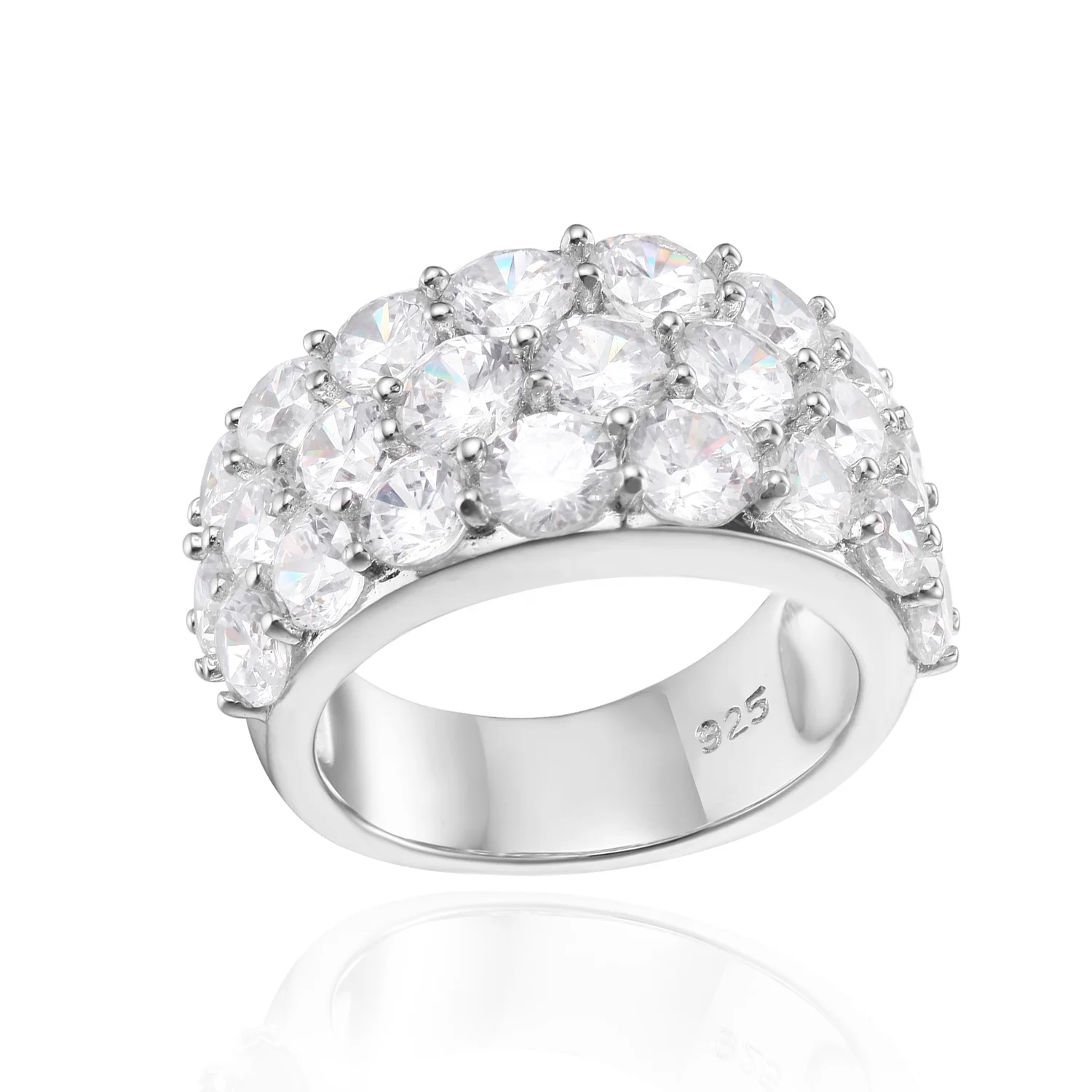 Abiding Classic Fashion CZ Diamond Pave Wide Edge Bands Rings Jewelry Women 925 Sterling Silver
Abiding Classic Fashion CZ Diamond Pave Wide Edge Bands Rings Jewelry Women 925 Sterling Silver