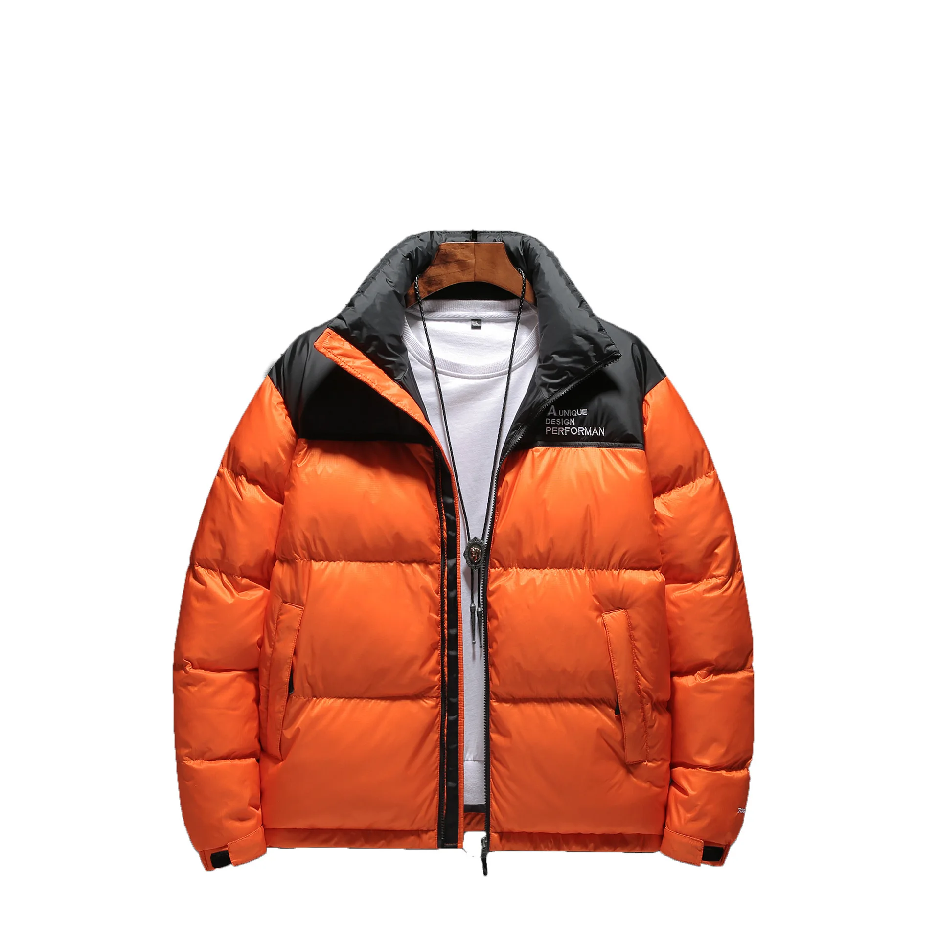 Fashionable new men's clothing winter men's standing collar color cotton jacket temperament commuting
Fashionable new men's clothing winter men's standing collar color cotton jacket temperament commuting