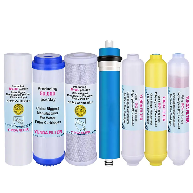 Huining Filtro de agua de membrana de /ósmosis inversa de repuesto para sistema de filtraci/ón de agua potable de 5 etapas 1 paquete, tubo de agua blanco
