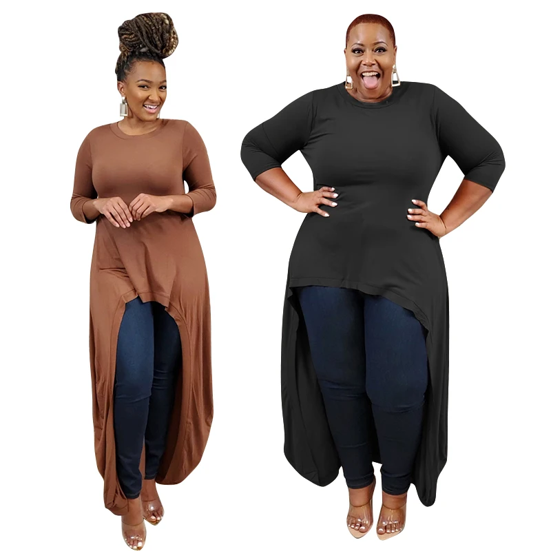 3XL 4XL 5XL Wholesale 2021 asymmetric casual spring long plus size t shirt dress women
3XL 4XL 5XL Wholesale 2021 asymmetric casual spring long plus size t shirt dress women