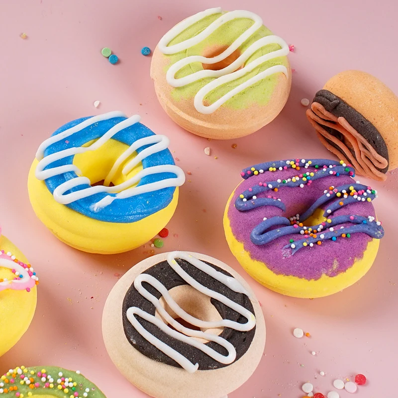 Custom Bath Bombs Foam Spa Moisturizing Bubble Bath Salt Bath Ball Donut Natural Organic Essential Oil Gift Box 4 / Set, Customized color
Custom Bath Bombs Foam Spa Moisturizing Bubble Bath Salt Bath Ball Donut Natural Organic Essential Oil Gift Box 4 / Set, Customized color