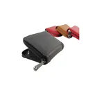 Travel portable zipper leather cardholder wallet for credit card Id card storage