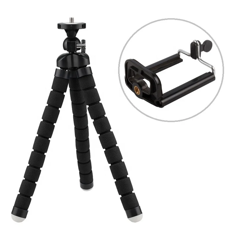 10 inch Mini Flexible Octopus Sponge Digital Camera Tripod Stand with Mobile Phone Holder
10 inch Mini Flexible Octopus Sponge Digital Camera Tripod Stand with Mobile Phone Holder