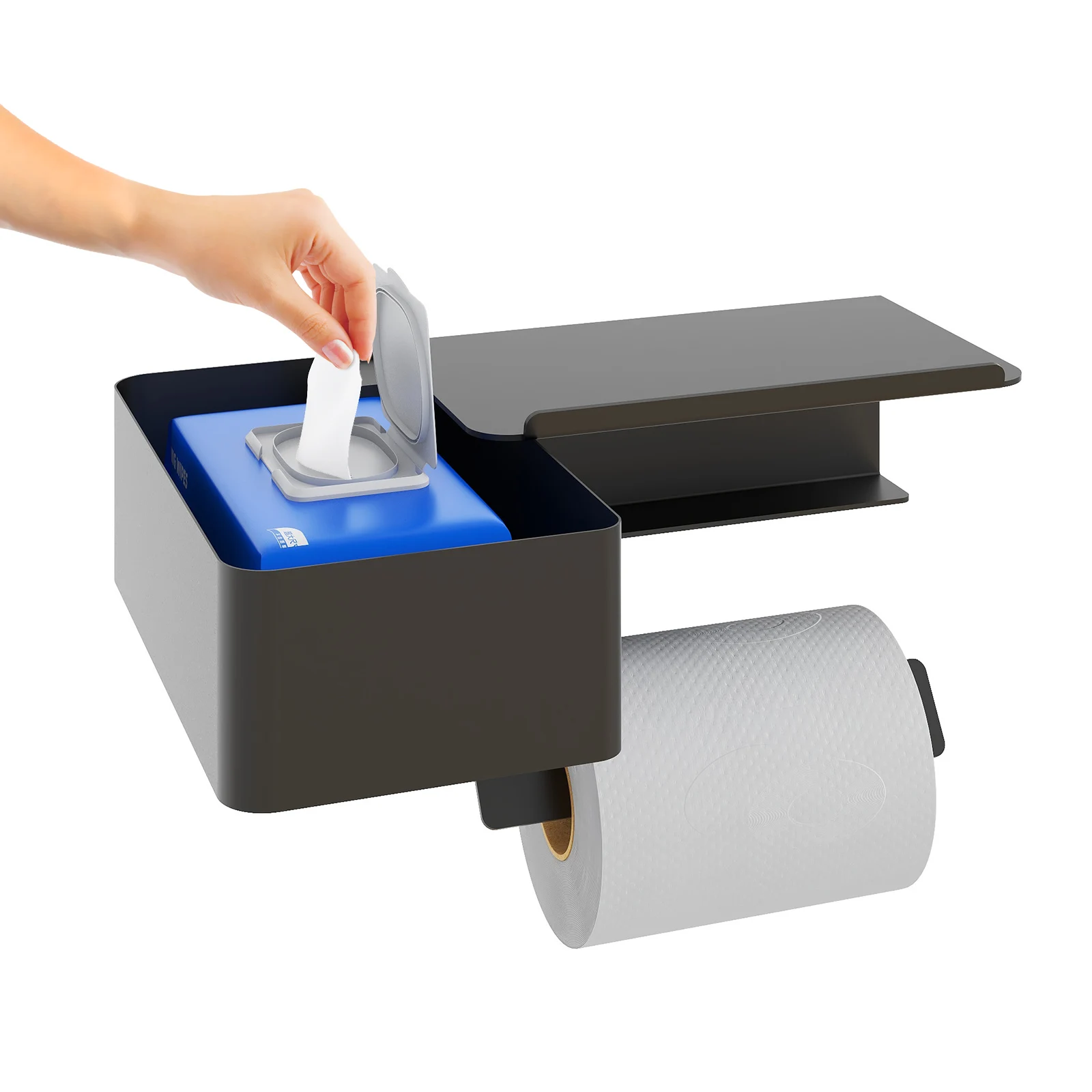 Wall Mounted Toilet Paper Holder with Storage Bathroom Self-adhesive 3M Sticker Aluminum rotatable paper towel holder
Wall Mounted Toilet Paper Holder with Storage Bathroom Self-adhesive 3M Sticker Aluminum rotatable paper towel holder
