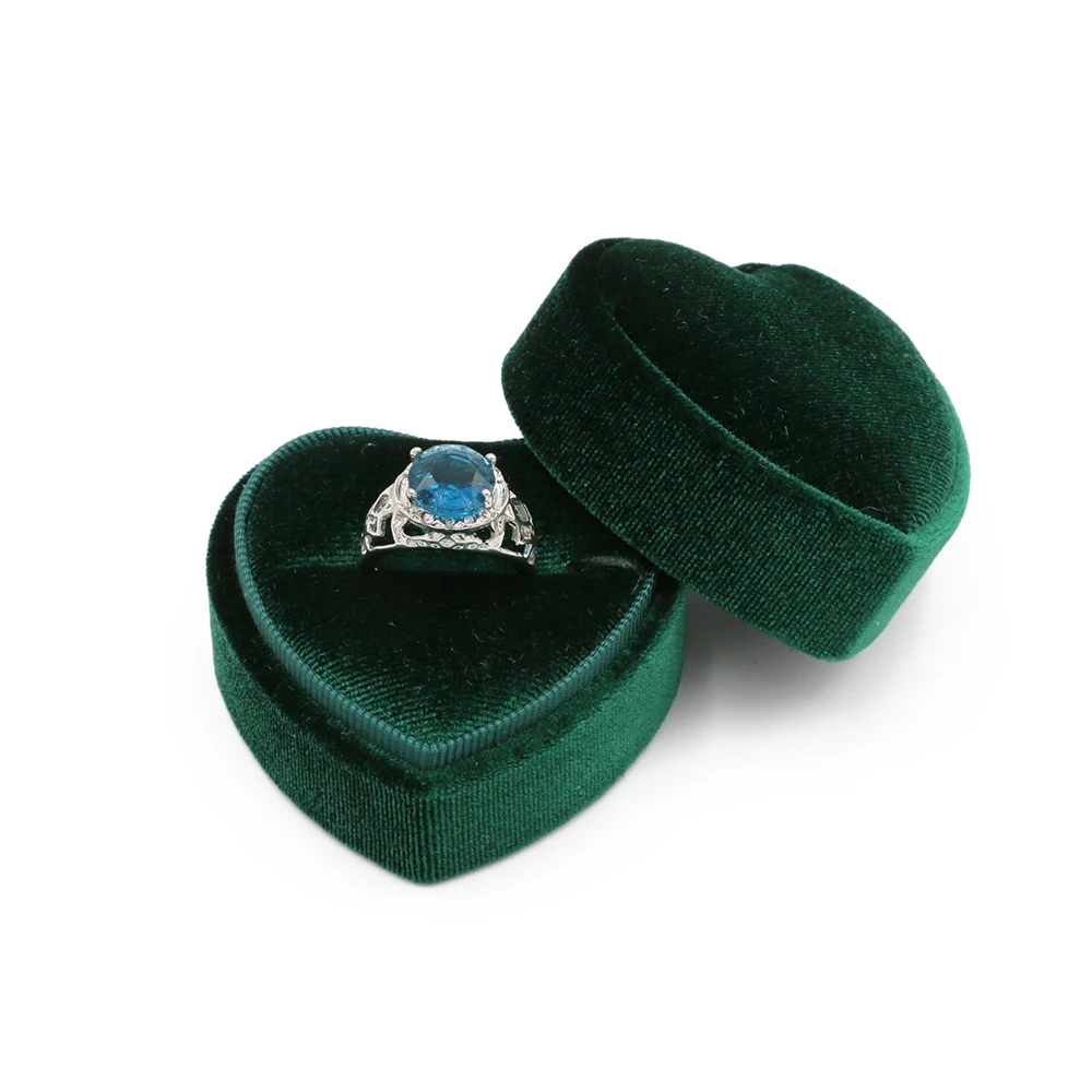 Customized Luxury Flocking Jewelry Ring Box Green Jewellery Packaging Velvet Gift Box Heart Jewelry Box
Customized Luxury Flocking Jewelry Ring Box Green Jewellery Packaging Velvet Gift Box Heart Jewelry Box