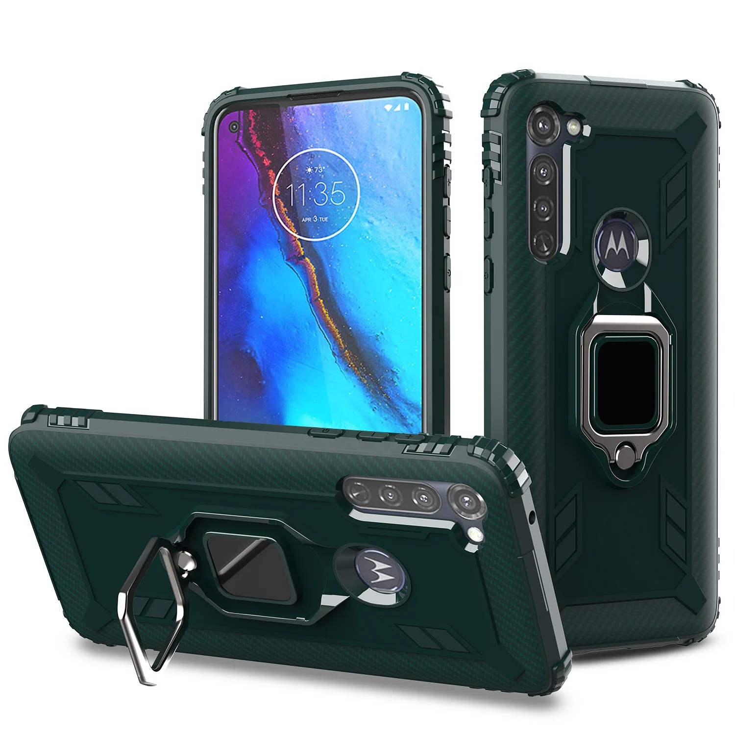TPU Carbon fiber Ring Stand Shockproof Cellphone cover For MOTO G Stylus phone case, Multi-color, can be customized
TPU Carbon fiber Ring Stand Shockproof Cellphone cover For MOTO G Stylus phone case, Multi-color, can be customized