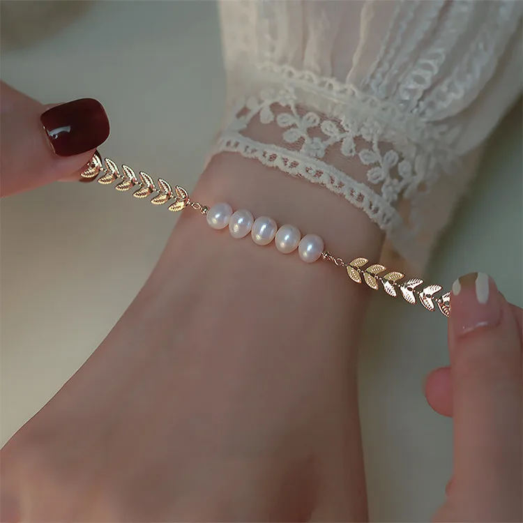 Fashion Jewelry High Quality Wheat Ear Pearl Bracelet Charms Gold Plated Love Bangle For Women Party Gifts Wholesale
Fashion Jewelry High Quality Wheat Ear Pearl Bracelet Charms Gold Plated Love Bangle For Women Party Gifts Wholesale