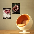 High quality frameless stretched canvas photo printing wall picture with red roses