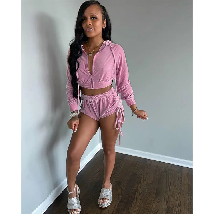Autumn And Winter Suede Designer Joggers Short Set Long Sleeve Crop Hoodie And Biker Shorts Women Two Piece Sets, Pink/red/blue/black/khaki
Autumn And Winter Suede Designer Joggers Short Set Long Sleeve Crop Hoodie And Biker Shorts Women Two Piece Sets, Pink/red/blue/black/khaki
