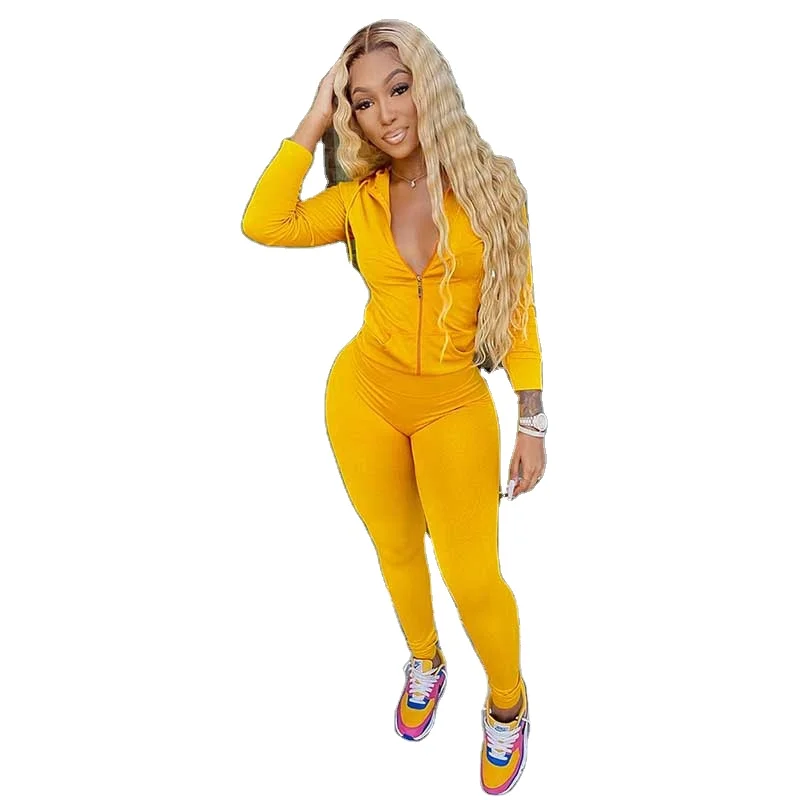 Fall 2021 Women Clothes Sport Suit Training & Jogging Wear and Casual Two Piece Set, Can provide different swatchbooks to choose colors
Fall 2021 Women Clothes Sport Suit Training & Jogging Wear and Casual Two Piece Set, Can provide different swatchbooks to choose colors