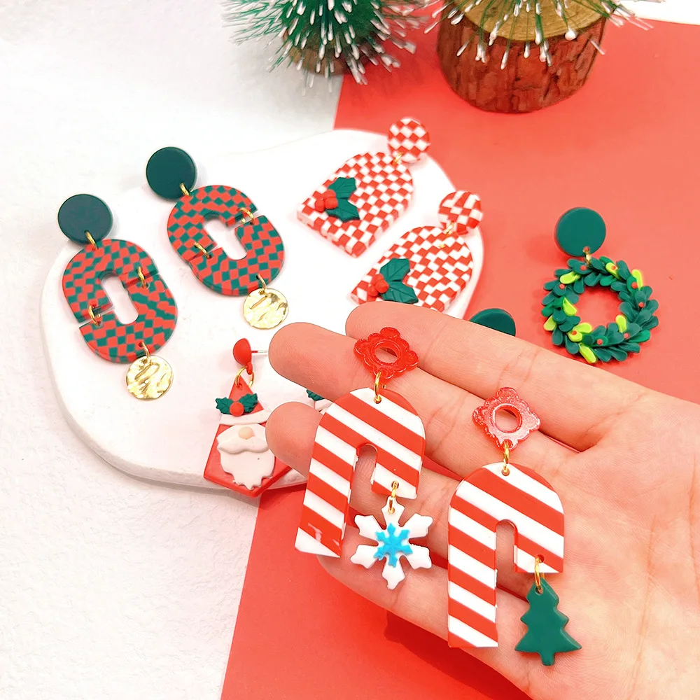 2023 New Design Fashion Cute Drop Christmas Tree Walking Stick Soft Ceramic Earring Acrylic Earrings Jewelry for Women
2023 New Design Fashion Cute Drop Christmas Tree Walking Stick Soft Ceramic Earring Acrylic Earrings Jewelry for Women