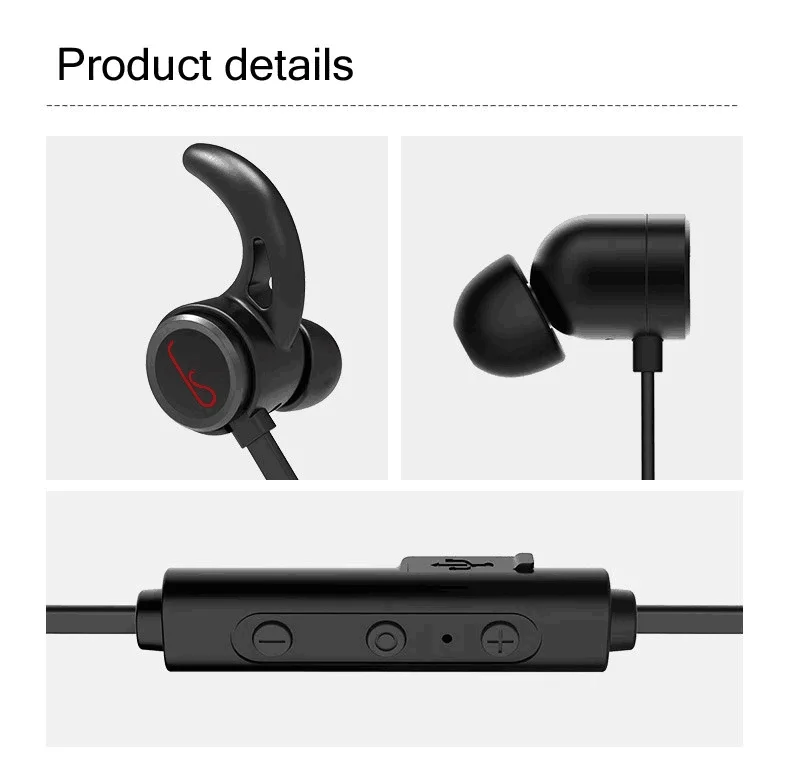 2019 new arrival E9 sweatproof sport neckband earphones super bass stereo wireless in-ear headphones for mobile phone - ANKUX.COM