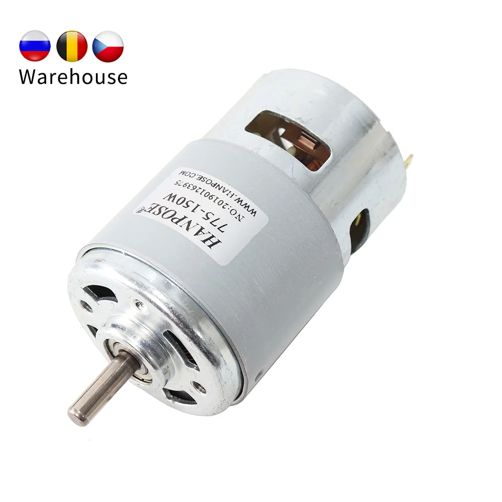 775 150W 12000RMP Spindle motor With brush Double Ball Bearing Large Torque High Power Low Noise power supply 775 dc motor 12v
775 150W 12000RMP Spindle motor With brush Double Ball Bearing Large Torque High Power Low Noise power supply 775 dc motor 12v