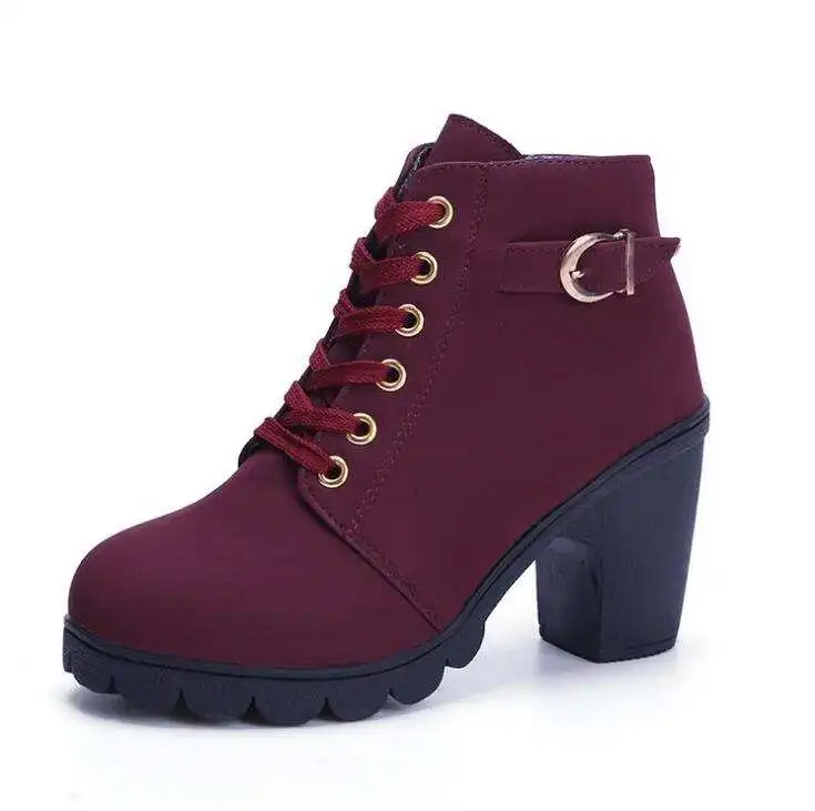 Autumn high heel single boots belt buckle women's shoes thick heel short tube round toe boots women's lace, Yellow, green, black, wine red
Autumn high heel single boots belt buckle women's shoes thick heel short tube round toe boots women's lace, Yellow, green, black, wine red