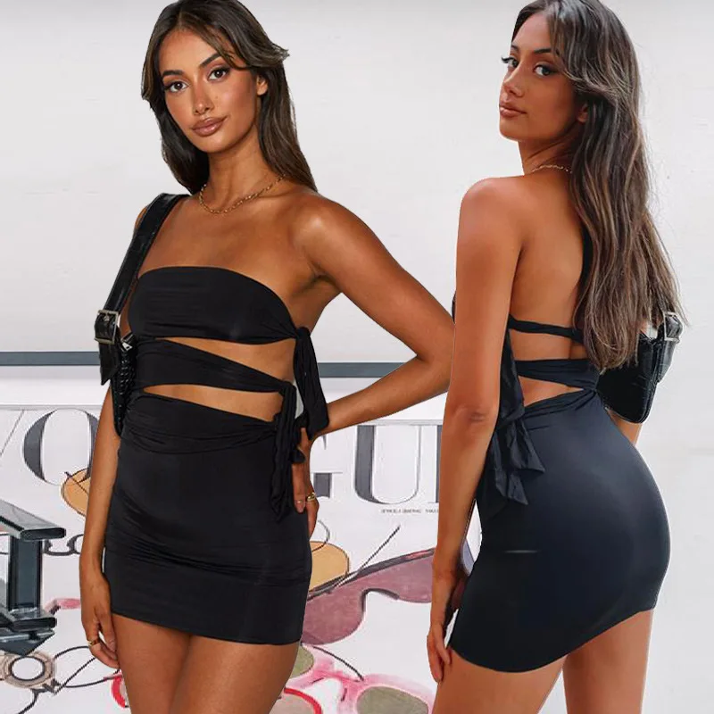 F21914A HOT SALE good quality summer new nightclub strapless dress casual fashion sexy strapless hollow-out women dress, Black
F21914A HOT SALE good quality summer new nightclub strapless dress casual fashion sexy strapless hollow-out women dress, Black