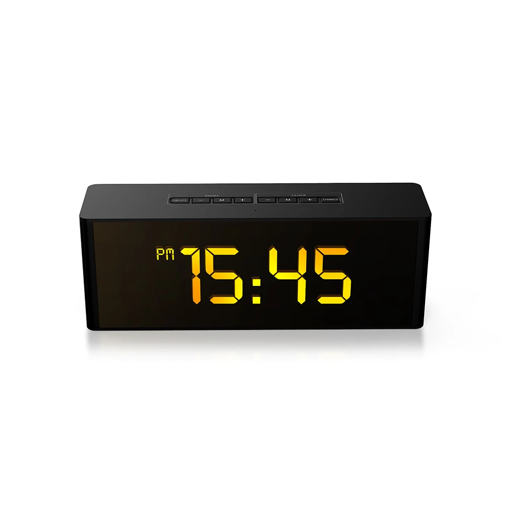 Mini portable Alarm Clock Speaker LED Wireless LCD Time Display USB Charger Bluetooth Speaker - ANKUX.COM